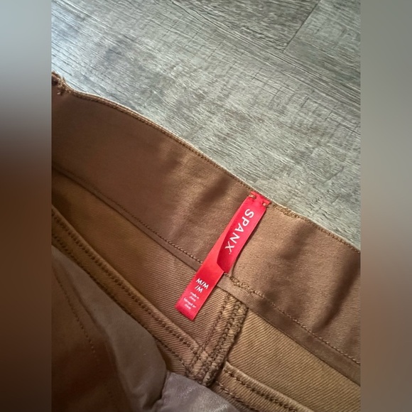 SPANX Stretch Twill Ankle Cargo Pant Medium Honey Glow Utility Pants Brown Tan - Picture 6 of 7